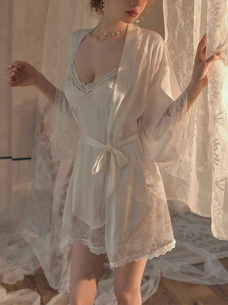 Joanne Nightdress Set (White)