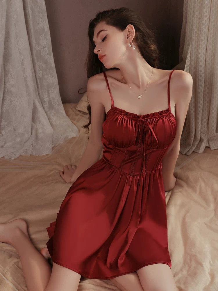 Jamie Comfy Sweet Nightdress (Maroon)