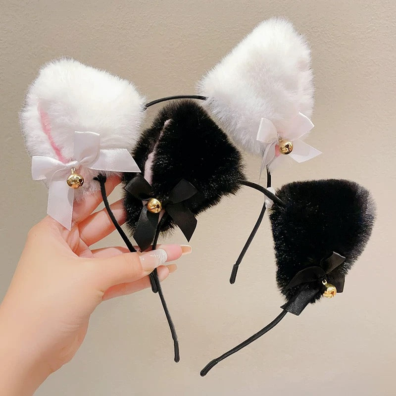 Jory Matching Bunny Head Band (White)