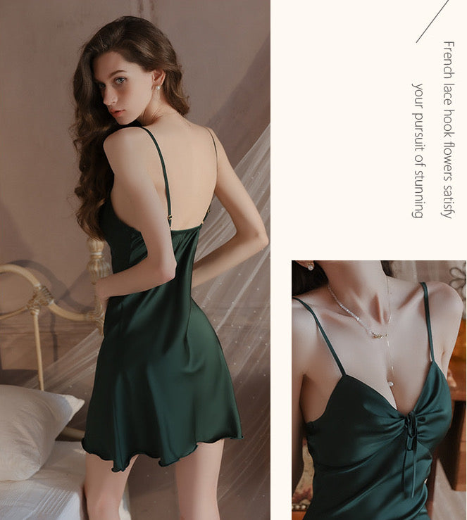 Aerin Ribbon Comfy Nightdress (Green)