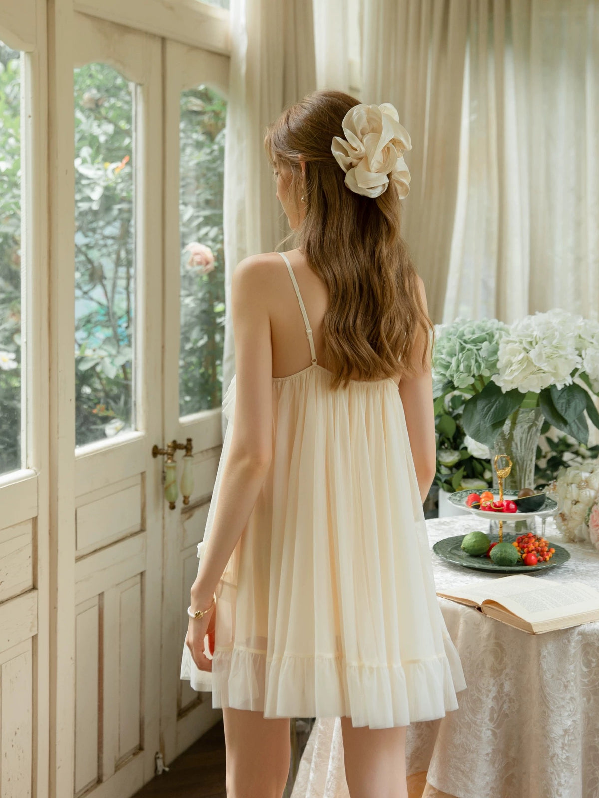 Elles Padded Babydoll Fairy Nightdress (Cream)