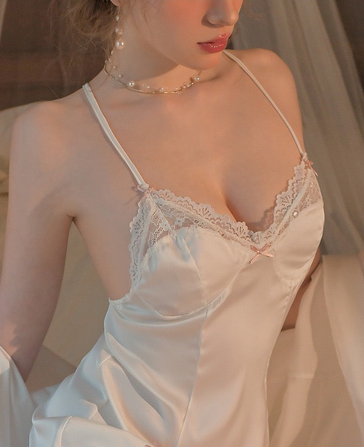 Joanne Nightdress Set (White)