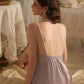 Lena Contrast Sweet Nightdress (Purple)
