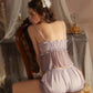 Lainey Ruched Padded 2-Piece Set (Purple)
