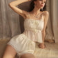 Lainey Ruched Padded 2-Piece Set (Champagne)
