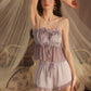 Lainey Ruched Padded 2-Piece Set (Purple)