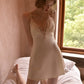 Danni Padded Lace Trim Feminine Nightdress (Cream)