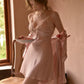 Danni Padded Lace Trim Feminine Nightdress (Pink)