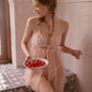 Jules Lace Mesh Babydoll Lingerie (Pink)