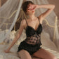 Rozette Padded Organza Lace Trim Set (Black)