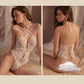 Calysta Sexy Lace Bodysuit (White)