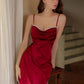 Orlene Pearl Ruched Nightdress (Maroon)