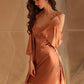 Xixili Lace Trim Padded Nightdress Set (RosePink)