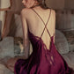Omorose Lace Trim Padded Nightdress (Mulberry)