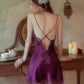 Omorose Lace Trim Padded Nightdress (Mulberry)