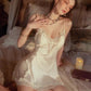 Omorose Lace Trim Padded Nightdress (Cream)