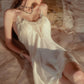 Omorose Lace Trim Padded Nightdress (Cream)