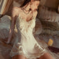 Omorose Lace Trim Padded Nightdress (Cream)