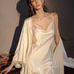 Darlia Lace Trim Nightdress Set (Champagne)