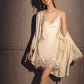 Darlia Lace Trim Nightdress Set (Champagne)