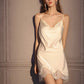 Darlia Lace Trim Nightdress Set (Champagne)