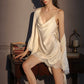 Darlia Lace Trim Nightdress Set (Champagne)