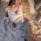 Darlia Lace Trim Nightdress Set (Champagne)