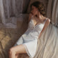 Aella V-Neck Padded Nightdress Set (White)