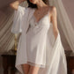 Aella V-Neck Padded Nightdress Set (White)