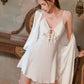 Malin Padded Tie String Nightdress (White)