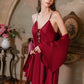 Malin Padded Tie String Nightdress (Red)