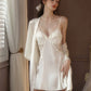 Sabrina Padded Lace Trim Nightdress (Cream)
