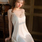 Angeline Cute Lace Trim Padded Nightdress (Cream)