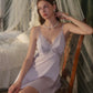 Amorita Lace Trim Padded Nightdress (Purple)
