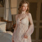 Olivia Lace Trim Padded Nightdress (Light Pink)