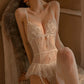 Madison Lace Sexy Bodysuit Lingerie (White)