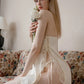 Aimee Side Slit Lace Trim Nightdress (Cream)