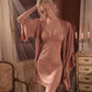 Jesse V Neck Lace Nightdress Set (Pink)