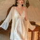 Joanne Printing Lace Trim Padded Set (Cream)