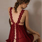 Ottavia Lace Trim Lingerie (Maroon)
