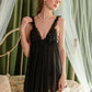 Tara Mesh Ruffle Lingerie (Black)
