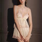 Aubrey Casual Lace Trim Padded Set (Cream)
