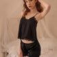 Mili Plain Comfy Cami Set (Black)