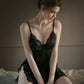 Freya Lace V Neck Nightdress (Black)