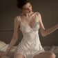 Freya Lace V Neck Nightdress (White)