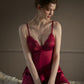 Freya Lace V Neck Nightdress (Maroon)