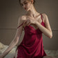 Freya Lace V Neck Nightdress (Maroon)