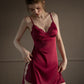 Freya Lace V Neck Nightdress (Maroon)