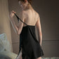 Freya Lace V Neck Nightdress (Black)