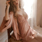 Juliette Lace Trim Padded Nightdress Set (Pink)